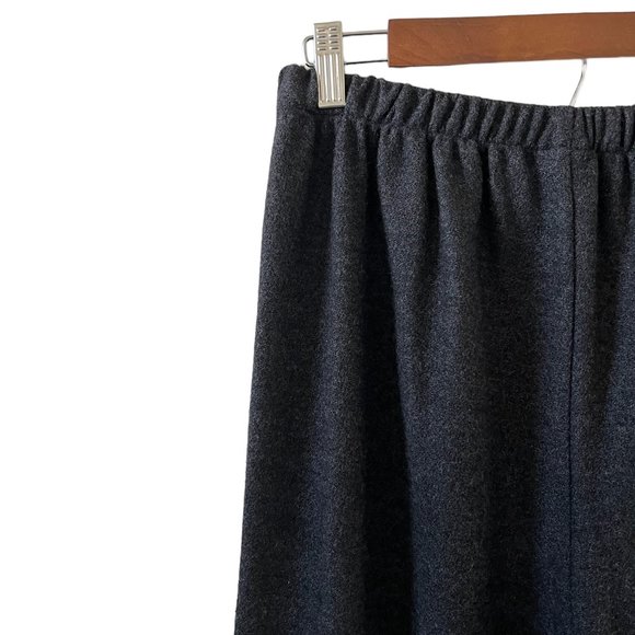 Eileen Fisher Wool Pull-On Pants In Charcoal Gray Size M - Picture 9 of 13